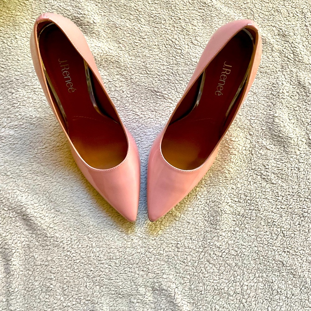 J. Renee soft pink, patent leather heels